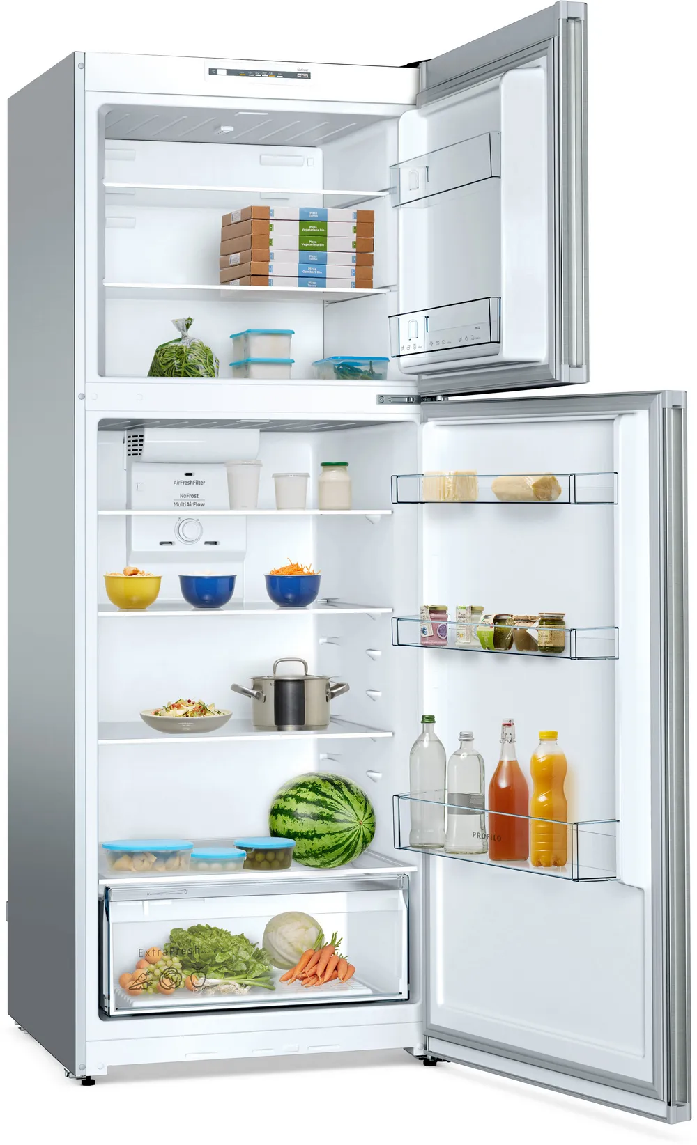 Üstten Donduruculu Buzdolabı BD2055LENN 186 x 70 cm Inox görünümlü, Total No Frost