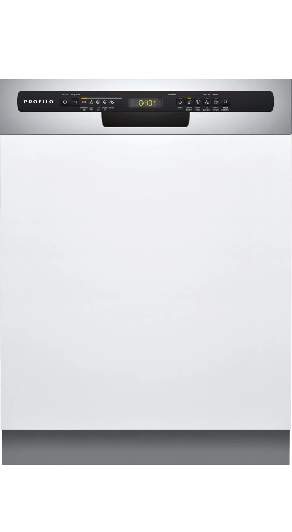 Yarı Ankastre Bulaşık Makinesi BMA4451E3 60 cm Çelik